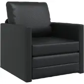 vidaXL Canapé-lit 60cm noir similicuir