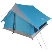 vidaXL Tente familiale avec toit, bleu et gris, 315 x 286 x 200 cm