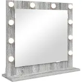 vidaXL Miroir de lavabo à angle droit gris Sonoma 60 x 55 x 18 cm