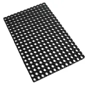 Ihankotona Tapis de sol anneaux ouverts noir caoutchouc L800xl1200xS22mm (80 x 120 cm)
