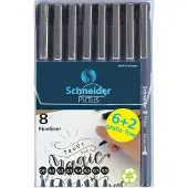 Schneider Pictus Fineliner Set noir 8 pcs. (8x)