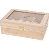 H&S Teekiste, Accessoires de thé, Marron