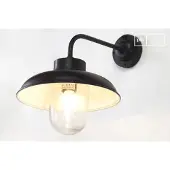 Pomax Applique extérieure coudée en métal noir Powell