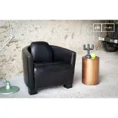 PIB Fauteuil club noir Red Baron