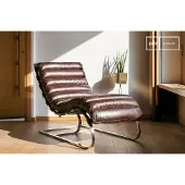 PIB Chaise longue en cuir pleine fleur Weimar