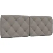 vidaXL Coussin de tête de lit Taupe 120 cm Tissu