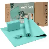 Myga Tapis de yoga avec brique et sangle