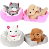 Toi Toys Plüschkatze im Korb