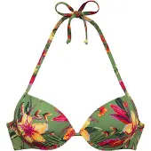 LASCANA Hauts de bikini 'Malia' jaune / vert / rose