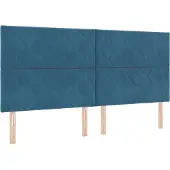 vidaXL Tête de lit bleu foncé 200 cm velours