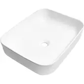 Saniclass lavabo à poser - 50 rectangulaire arrondi céramique - brillant blanc WK-DE50RAHW