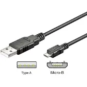 Wentronic goobay - Câble USB - Micro-USB de type B (M) pour USB (M) - USB 2.0 - 30 cm - noir