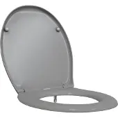 vidaXL Siège de toilettes gris 47 x 37 x 4 cm Thermodurcissable