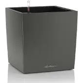 Lechuza Cube Premium 40 - Kit Complet, Anthracite Métallisé 40 Cm