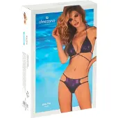 Obsessive Balitta - bikini brillant à col (violet)