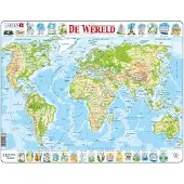 Larsen Puzzle Puzzle Cadre - De Wereld (en Hollandais) - 51 à 99 pièces