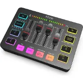 Fifine Mikser audio SC3 Czarny (USB), Carte son, Noir