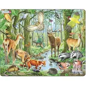 Larsen Puzzle Animaux - Forêts européennes, 40pcs.