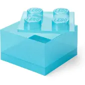 LEGO 40090802 Brique de rangement STORAGE BRICK 4 GLITTER, bleu clair