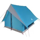 vidaXL Tente familiale avec toit, bleu et gris, 220 x 220 x 184 cm