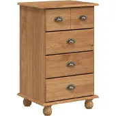 vidaXL Commode 5 tiroirs ASKIM, couleur marron, 48,5 x 40 x 79 cm
