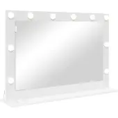 vidaXL Miroir de vanité avec des lumières à LED Blanc 80 x 15 x 18 cm