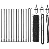 vidaXL Clôture en fil de fer soudé avec socle en béton 25 x 0,4 m (L x H)