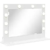 vidaXL Miroir de lavabo blanc 60 x 45 x 18 cm verre et bois plaqué