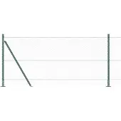 vidaXL Clôture hexagonale avec socle en béton, 100 x 1 m, en acier revêtu de PVC