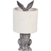 Clayre & Eef Lampe de table Lapin Ø 20x43 cm Marron Beige Plastique