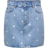 ONLY Jupe 'ONLSTELLA' bleu denim / blanc