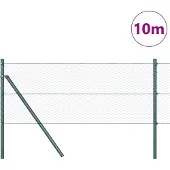 vidaXL Clôture hexagonale à fixer au sol, 10 x 0,6 m, acier revêtu de PVC