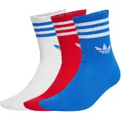 Adidas Originals Chaussettes '3-Stripes Crew 3 Pairs' bleu roi / rouge / blanc