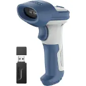 Inateck Scanners de codes-barres (Codes à barres 1D, Codes à barres 2D), Lecteur de codes barres, Gris, Bleu, Blanc