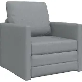 vidaXL Canapé-lit 60cm Tissu gris clair