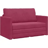 vidaXL Canapé-lit 110 cm Velours bordeaux
