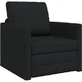 vidaXL Canapé-lit noir 74 x 77 x 81 cm en tissu