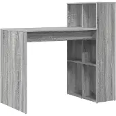 vidaXL Bureau , panneau de particules imitation bois Sonoma gris, 108 x 55 x 103,5 cm