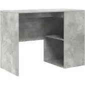 vidaXL Bureau , béton gris, panneaux de particules, 102 x 50 x 75 cm