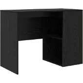 vidaXL Bureau noir imitation bois chêne, fabriqué en panneaux de particules
