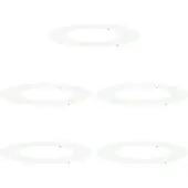 vidaXL adapté aux anneaux d'arbres plats 5 pcs blanc Ø50 / 80 cm acier