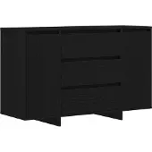 vidaXL Sideboard noir imitation chêne 120 x 41 x 75 cm Bois composite