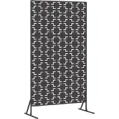 vidaXL Pare-vue noir 100 x 50 x 180 cm acier