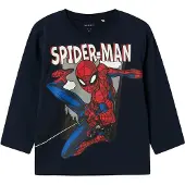 Name it T-Shirt 'NMMJuice Spider' bleu marine / brun foncé / rouge / blanc
