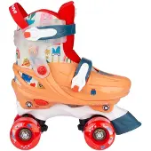 Nijdam Unisexe, Patins à roulettes, Patins à Roulettes Ajustables Explorer Exclusifs (29, 30, 31, 32), Orange
