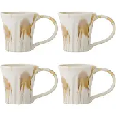 Bloomingville Ensemble de 4 mugs Joseph marron
