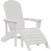 vidaXL , chaise Adirondack, blanche, en HDPE