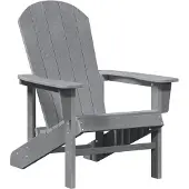 vidaXL Chaise Adirondack , gris clair, 82 x 74 x 92 cm, HDPE