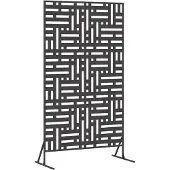 vidaXL Pare-vue noir 100 x 50 x 180 cm acier