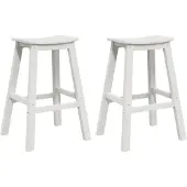 vidaXL Tabouret de bar 2 pcs Blanc 52 x 43 x 73.5cm HDPE